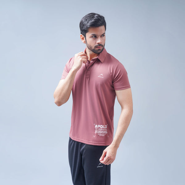 APOLLO Polo Shirt Men's - Nylon Pique 2511 102 031035 Mehroon