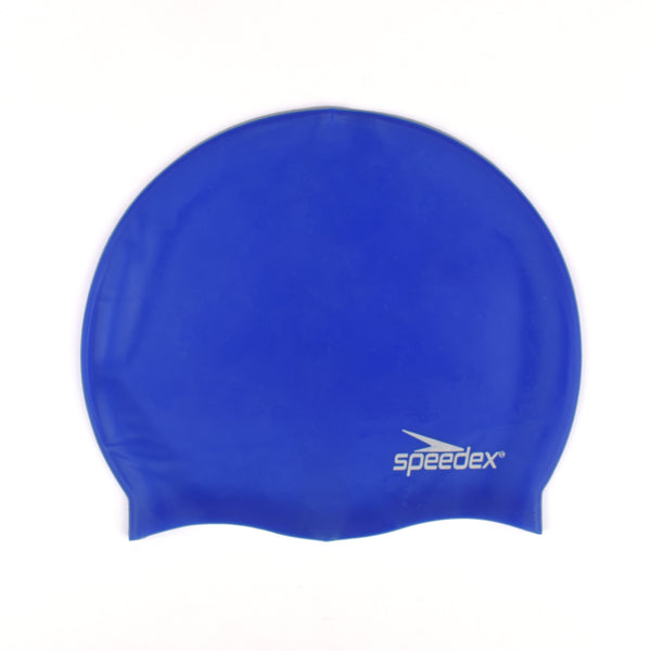 SPEEDEX Swiming Cap - Silicon Plain Moulded Cap SC-4602  Adult Blue