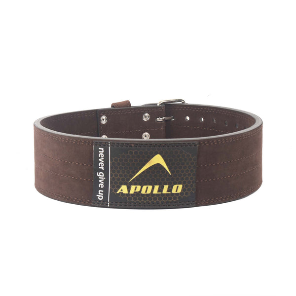 APOLLO Power Lifting Belt 4" - 2556 990 402530 Sued Leather Dark Brown
