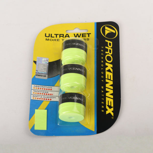 PROKENNEX Tennis Overgrip - Ultra Wet 3Pcs Neon/Yellow