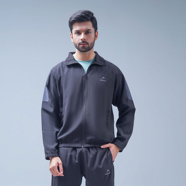 APOLLO Windbreaker Jacket Mens - Micro Twill With Lining 2511 102 102302 Black