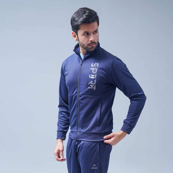 APOLLO Sweat Shirt Mens - Speedo Polyester Full Zip 2511 101 102411 Navy