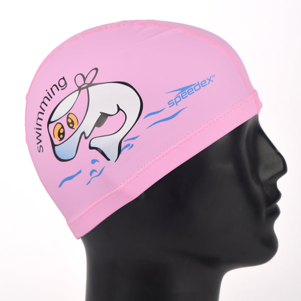 SPEEDEX Swiming Cap - PU Plain Cap SC-4608S Junior Fish Pink