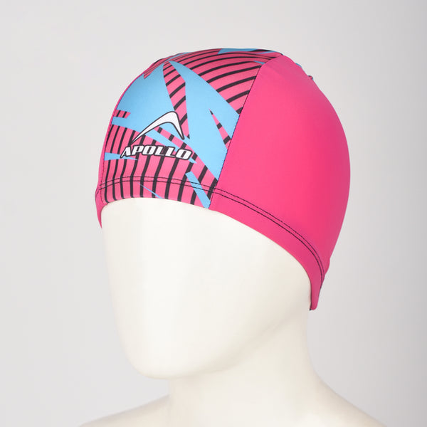 APOLLO Swimming Cap Junior - Lycra 2556 651 410665 Pink/Blue
