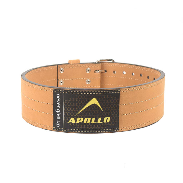 APOLLO Power Lifting Belt 4" - 2556 990 402530 Sued Leather Light Brown