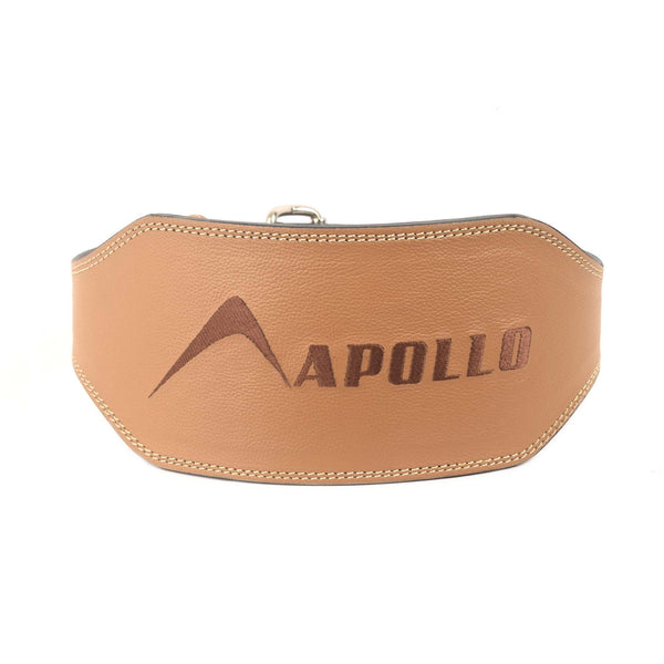 APOLLO Prong Weight Lifting Belt 6" - 2556 990 402515 Cowhide leadther Light Brown
