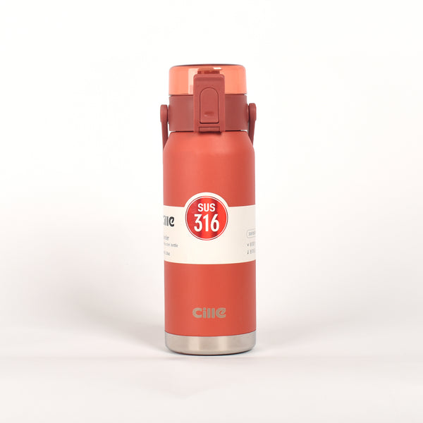 CILLE Vaccum Steel Water Bottle - XB-20110 Hot & Cold 520ml Red