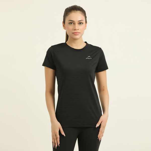 APOLLO Sports T-Shirt Women's - Dri-Fit Nylon 2512 101 021033 Black
