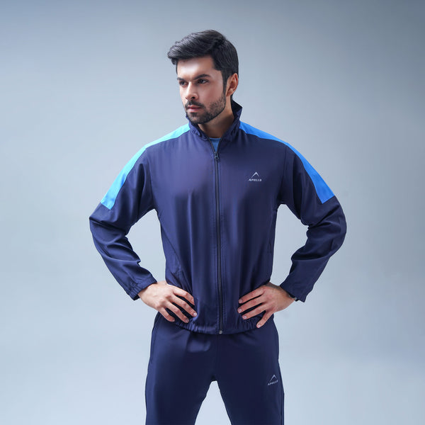 APOLLO Windbreaker Jacket Mens - Micro Twill With Lining 2511 102 102302 Navy