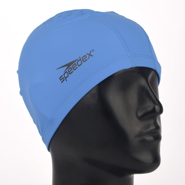 SPEEDEX Swiming Cap - PU Plain Cap SC-4608 Adult Blue