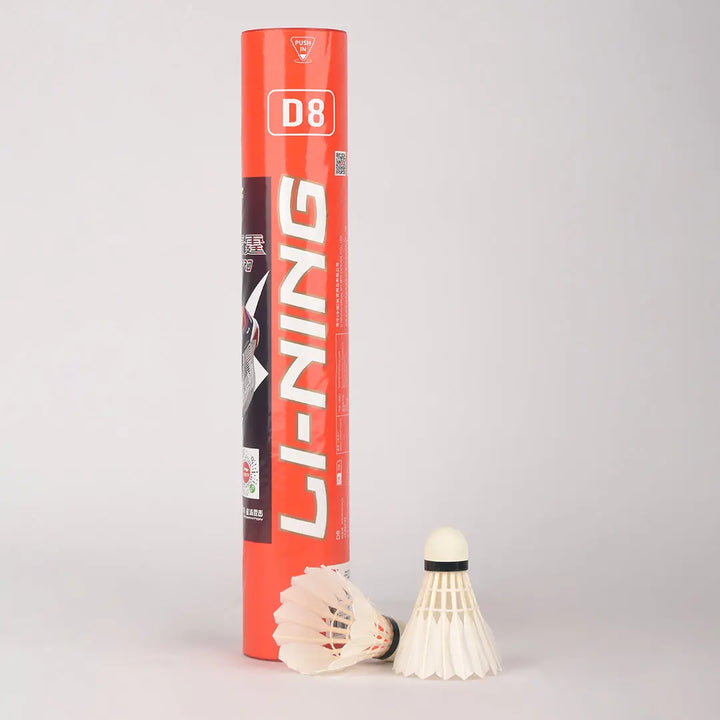 Lining Shuttle LINING Badminton Shuttlecock - Feather D8 Grade-03 12Pcs White – Apollo ...
