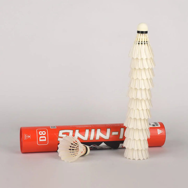 Lining Shuttle LINING Badminton Shuttlecock - Feather D8 Grade-03 12Pcs White – Apollo ...