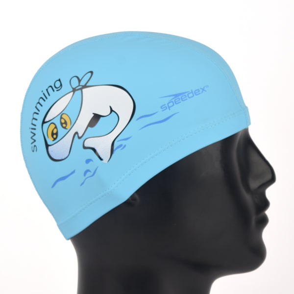 SPEEDEX Swiming Cap - PU Plain Cap SC-4608S Junior Fish Sky Blue