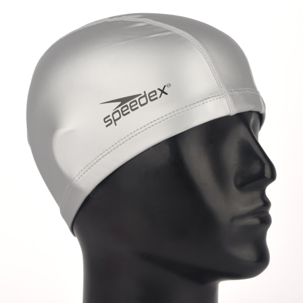 SPEEDEX Swiming Cap - PU Plain Cap SC-4608 Adult Silver