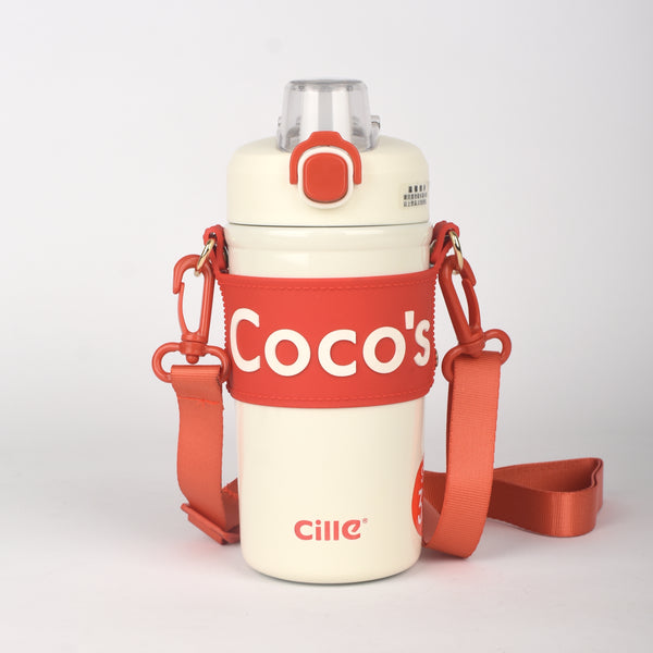 CILLE Hot & Cold Vaccum Steel Bottle - XB-22197  600ML White