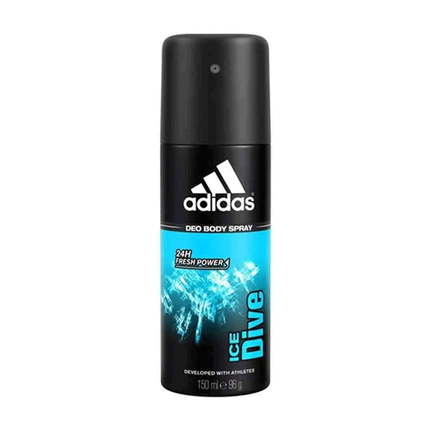 ADIDAS Mens Body Spray - Ice Dive 150ML Black