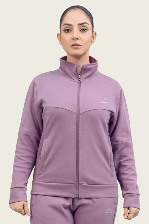 APOLLO Full Zip Sweatshirt Womens - Cotton Knitted 2512 102 102414 Rose Pink