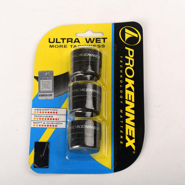 PROKENNEX Tennis Overgrip - Ultra Wet 3Pcs Black