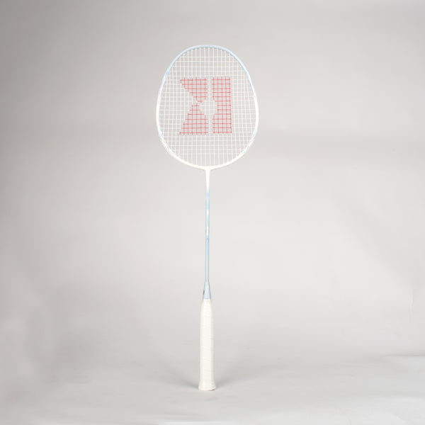 KUMPOO Badminton Racket - E30 Strung White/Blue