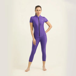 APOLLO Swimsuit Women's - Lycra Short Sleeve/ Below Knees 2552 651 150660 Purple