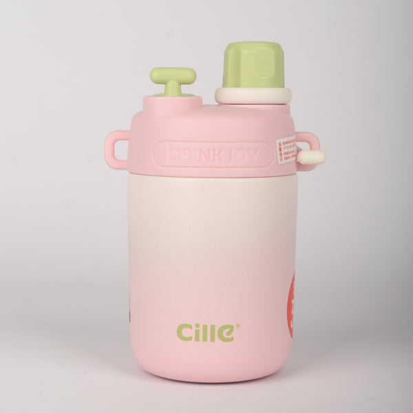 CILLE Hot & Cold Vaccum Steel Bottle - XB-23113 450ML Pink