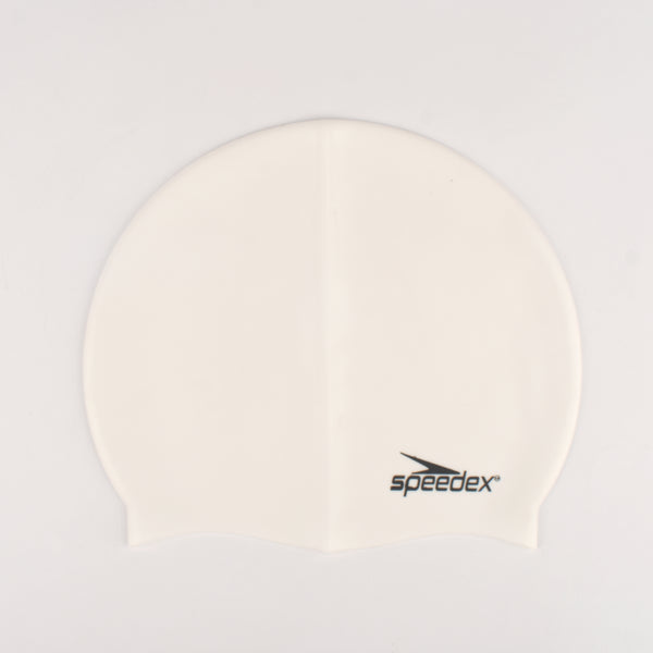 SPEEDEX Swiming Cap - Silicon Plain Moulded Cap SC-4602 Adult White