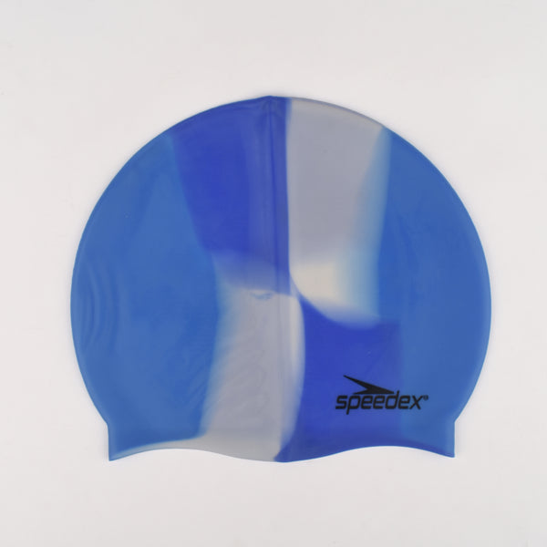 SPEEDEX Swiming Cap - Silicon Plain Moulded Cap SC-4602 Adult Blue/White