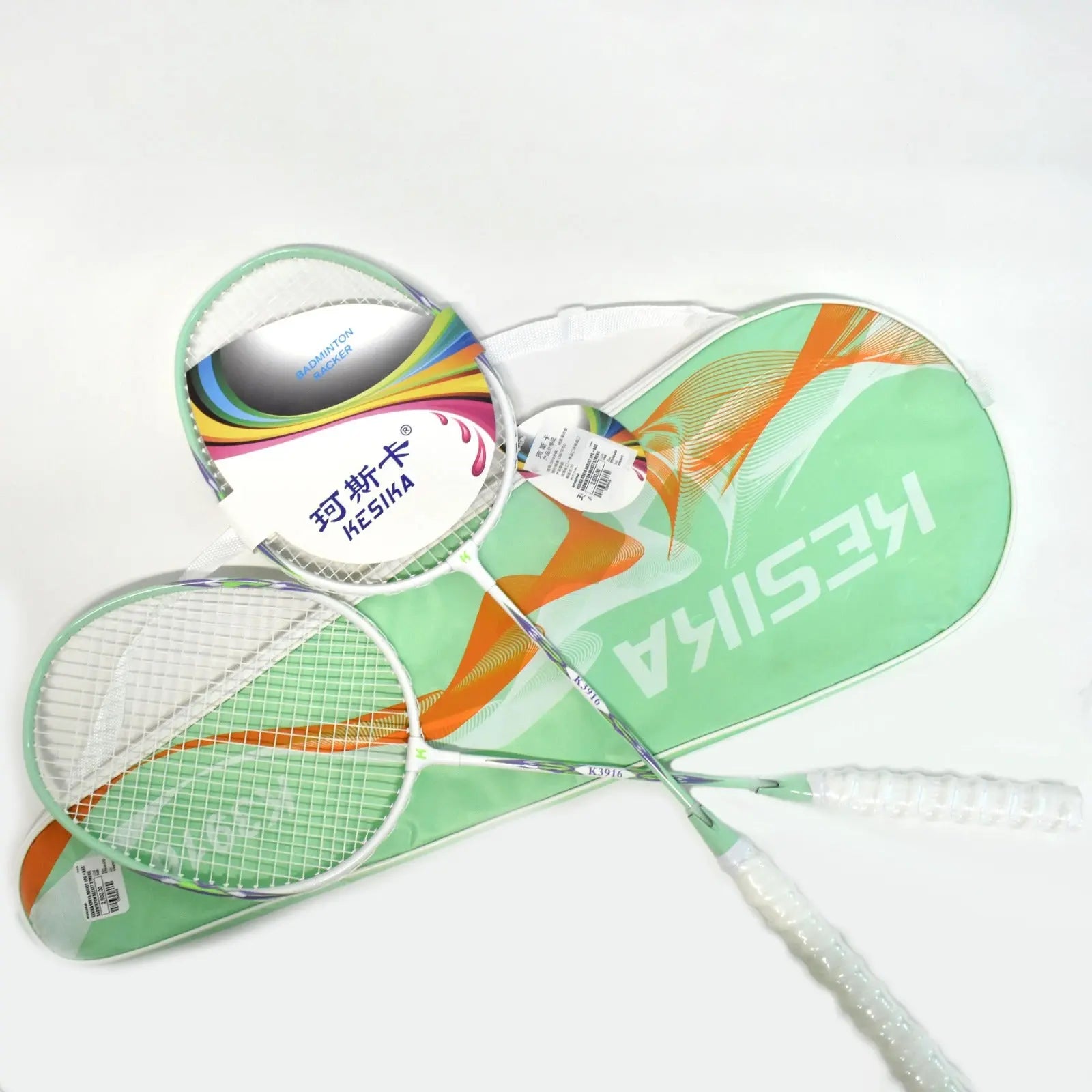 Kesika K3916 Badminton Racket Pair with Bag - Green/White – Apollo Sports