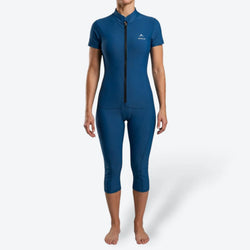APOLLO 2652 651 150625 Lycra Short Sleeve/ Below Knees Swimsuit Women's - Blue