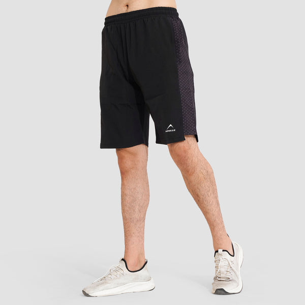 APOLLO Barmuda Shorts Mens - Micro Twill Polyester - Black 2411 100 050206