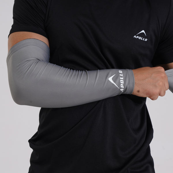 Apollo Compression Arm Sleeve - Polyester Lycra Pair Gray 2456 102 200625