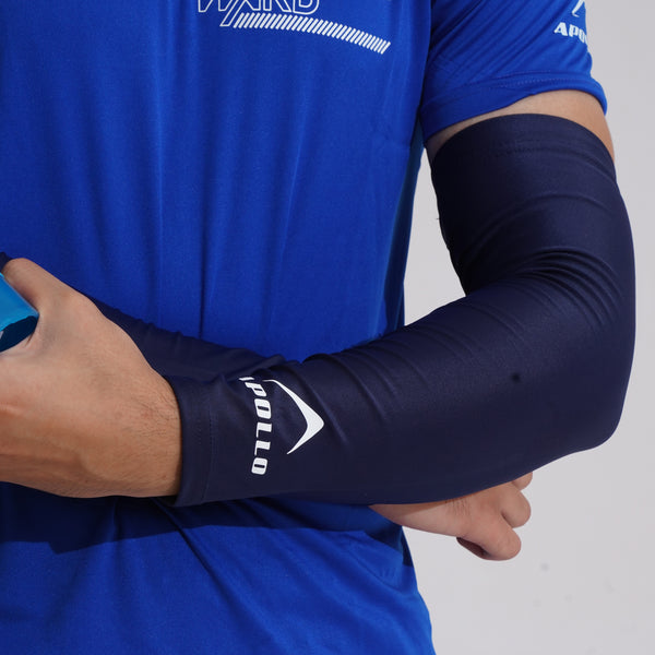 Apollo Compression Arm Sleeve - Polyester Lycra Pair Navy 2456 102 200625