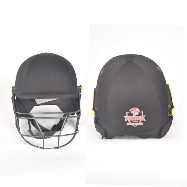 APOLLO Cricket Helmet - Vortex-07 With Stem Guard For International Matches- Black