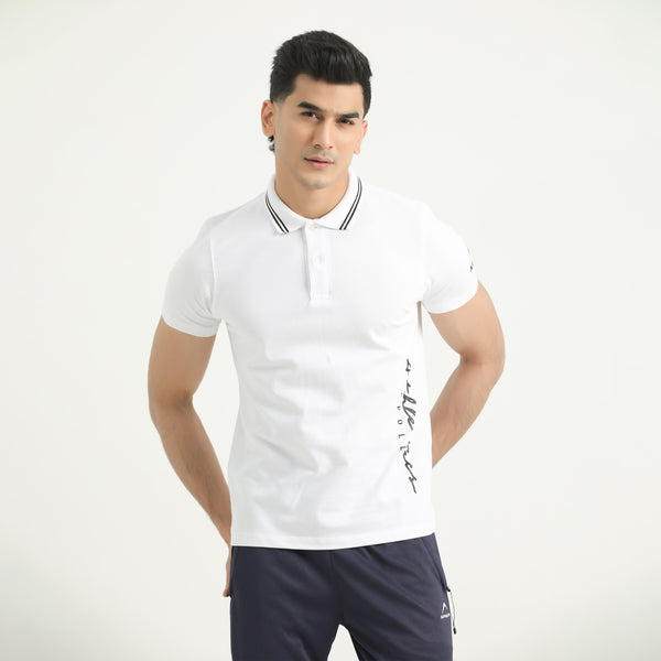 APOLLO Polo Shirt Mens - Cotton Pique Fabric White 2411 101 031925