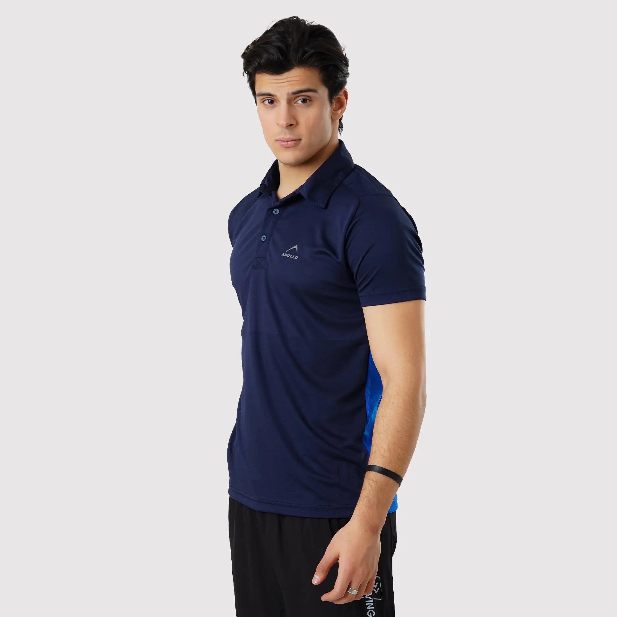 APOLLO Polo Shirt Men's - Micro Mesh Polyester - Navy/Blue 2411 100 ...