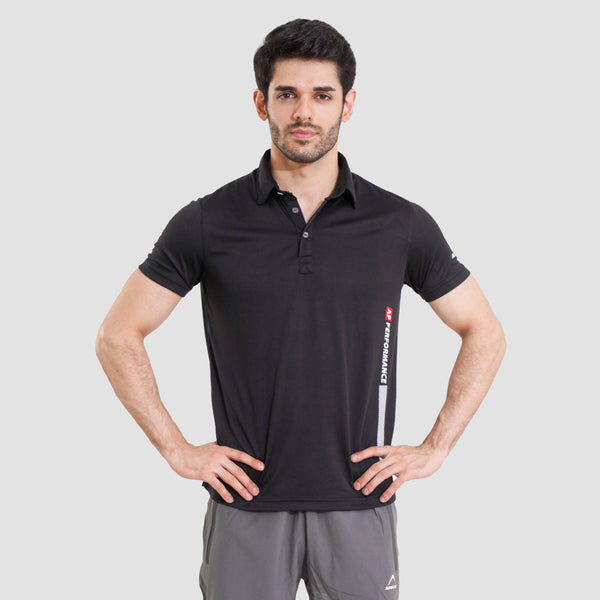 APOLLO Polo Shirt Mens - Micro Mesh Polyester 2411 100 030302 Black