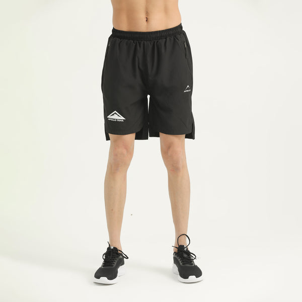 APOLLO Running Shorts Mens - Micro Twill Polyester Black - 2411 100 040201