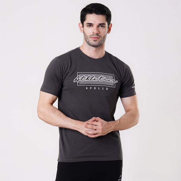 APOLLO Sports T-Shirt Mens - Cotton Dark Gray 2411 100 020101