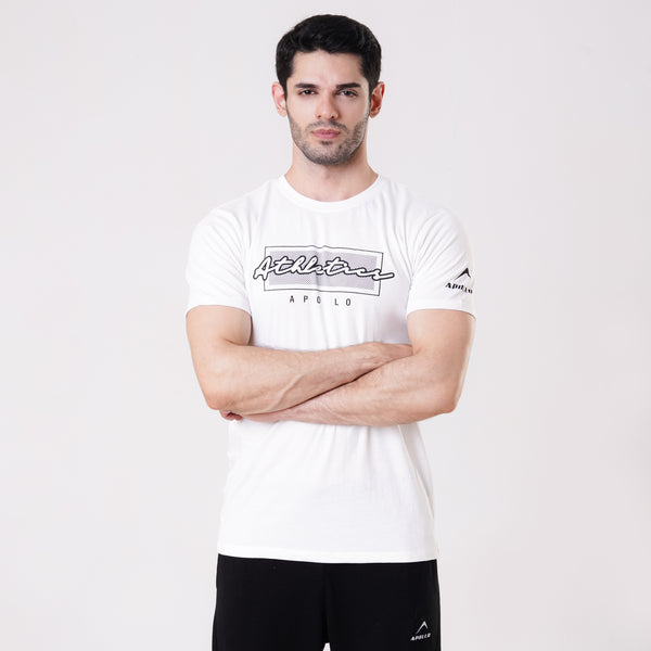 APOLLO Sports T-Shirt Mens - Cotton White 2411 100 020101