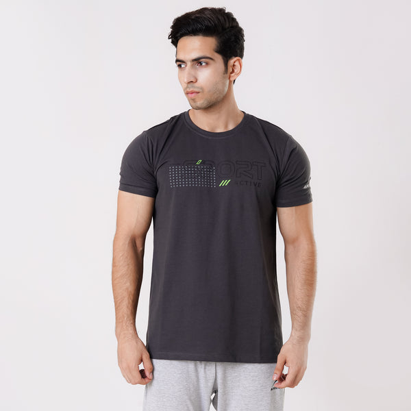 APOLLO Sports T-Shirt Mens - Cotton Dark Gray 2411 100 020103