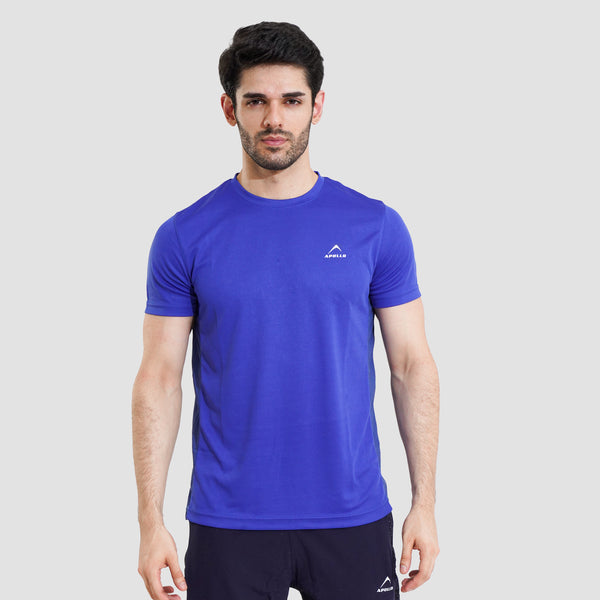 APOLLO Sports T-Shirt Mens - Micro Mesh Polyester - Blue 2411 100 020304