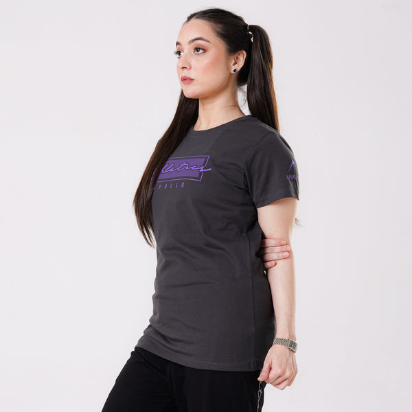 APOLLO Sports T-Shirt Womens - Cotton Dark Gray 2412 100 020101