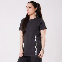 APOLLO Sports T-Shirt Women's - Cotton Dark Gray 2412 100 020103