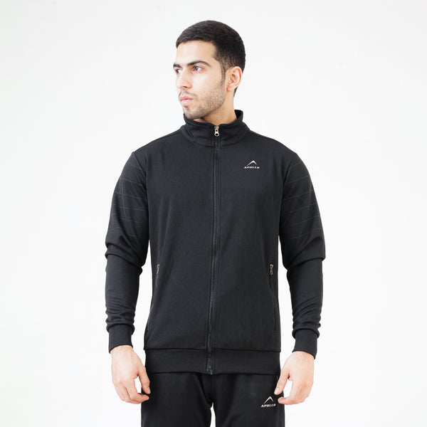 APOLLO Tracksuit Upper Mens – Knitted Speedo - Black 2411 100 100504