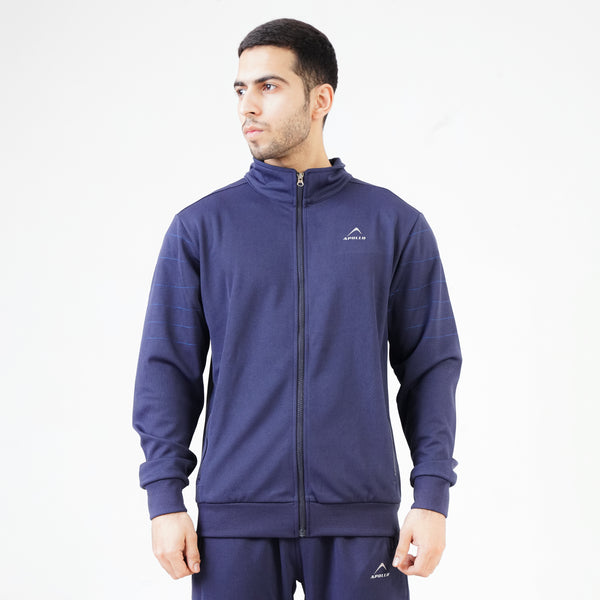 APOLLO Tracksuit Upper Mens – Knitted Speedo -  Navy 2411 100 100504