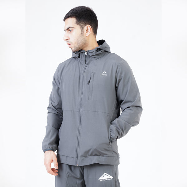 APOLLO Tracksuit Hoodie Mens -   Micro Twill - Dark Grey 2411 100 110201