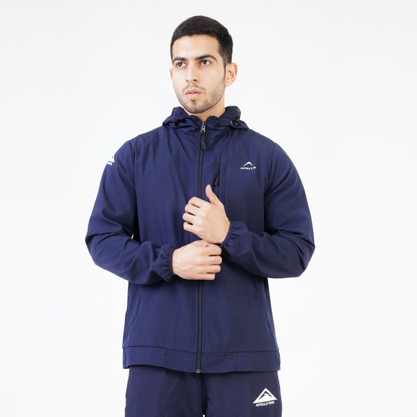 APOLLO Tracksuit Hoodie Mens - Micro Twill - Navy 2411 100 110201