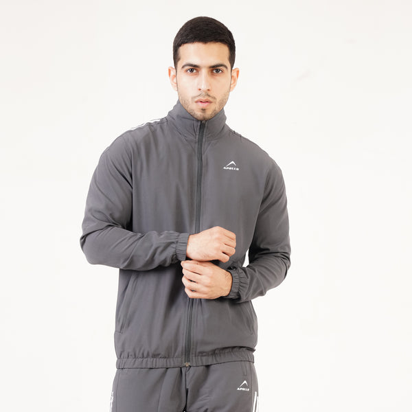 APOLLO Tracksuit Upper Mens - Micro Twill - Dark Grey 2411 100 100208