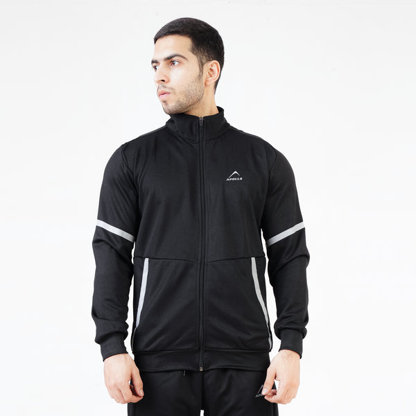 APOLLO Tracksuit Upper Mens - Knitted Speedo - Black 2411 100 100503