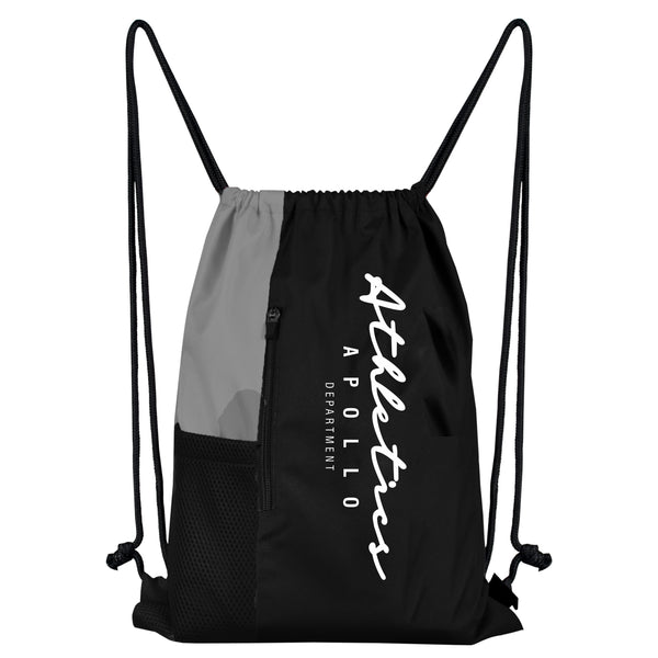 APOLLO Gym Drawstring Bag Backpack - 2456 304 291825 Black/Gray